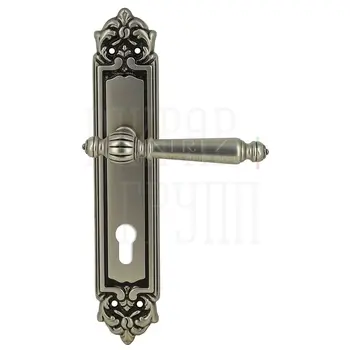 Дверная ручка Extreza 'DANIEL' (Даниел) 308 на планке PL02 матовое серебро (cyl)