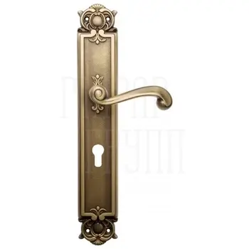 Дверная ручка Venezia 'CARNEVALE' на планке PL97 матовая бронза (cyl)
