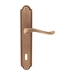 Дверная ручка на планке Melodia 129/458 'Palma', матовая бронза (key)