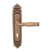 Дверная ручка на планке Melodia 266/229 'Isabel', матовая бронза (key)
