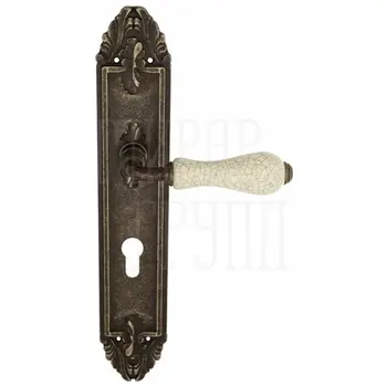 Дверная ручка Venezia 'COLOSSEO' на планке PL90 античная бронза (cyl)