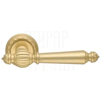 Дверная ручка Extreza 'Daniel' (Даниел) 308 на круглой розетке R02 матовое золото