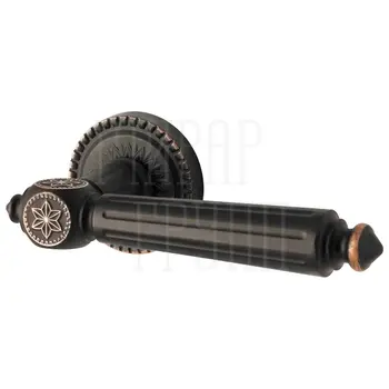 Дверная ручка Armadillo на круглой розетке 'Matador' CL4 темная медь