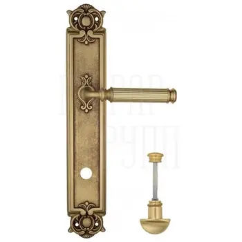 Дверная ручка Venezia 'MOSCA' на планке PL97 французское золото (wc)