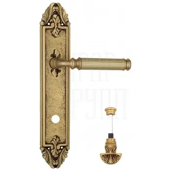 Дверная ручка Venezia 'MOSCA' на планке PL90 французское золото (wc-4)