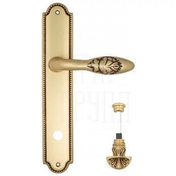 Дверная ручка Venezia 'CASANOVA' на планке PL98 французское золото (wc-4)
