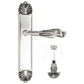 Дверная ручка Venezia 'Opera' на планке PL87 натуральное серебро (wc-4)