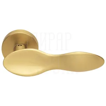 Дверные ручки на розетке Morelli Luxury 'Lunch' матовое золото