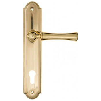 Дверная ручка Fratelli Cattini 'FOGGIA' на планке PL257 полированная латунь (cyl)