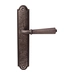 Дверная ручка на планке Melodia 424/458 "Denver", античное серебро