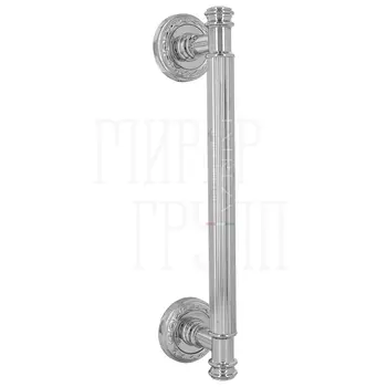 Ручка дверная скоба Extreza 'Benito' (Бенито) 275 мм (225 мм) на круглых розетках R02 полированный хром