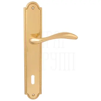 Дверная ручка на планке Melodia 132/458 'Laguna' полированная латунь (key)