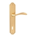 Дверная ручка на планке Melodia 132/458 'Laguna', полированная латунь (key)