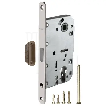 Замок межкомнатный Fuaro (Фуаро) под цилиндр MAGNET M85C-50 матовый никель