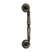 Ручка дверная скоба Extreza "Petra" (Петра) 250 мм (205 мм) на круглых розетках R06, античная бронза