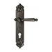 Дверная ручка Venezia "PELLESTRINA" на планке PL96, античное серебро (cyl)