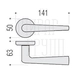 Дверная ручка на розетке Colombo 'Robotre' CD 91 RSB (CD69), схема