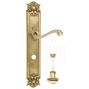 Дверная ручка Venezia 'VIVALDI' на планке PL97 полированная латунь (wc-4)