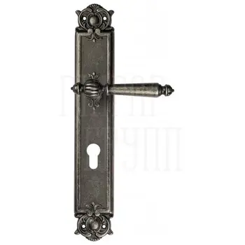 Дверная ручка Venezia 'PELLESTRINA' на планке PL97 античное серебро (cyl)