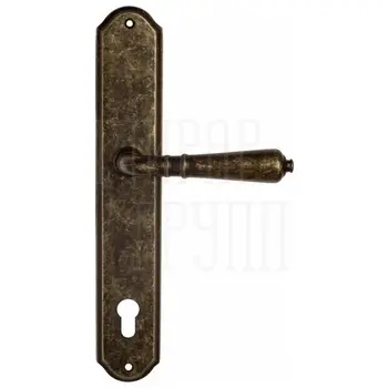 Дверная ручка Venezia 'VIGNOLE' на планке PL02 античная бронза (cyl)