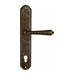 Дверная ручка Venezia "VIGNOLE" на планке PL02, античная бронза (cyl)