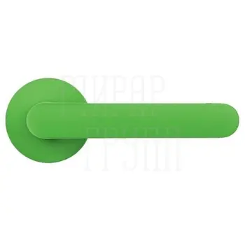 Дверная ручка на круглой розетке Colombo 'One' CC11 (CC19) зеленый