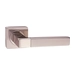 Дверные ручки Renz (Ренц) "Милан" INDH 51-02 на квадратной розетке, никель матовый/никель блестящий