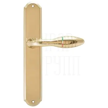 Дверная ручка Extreza 'MIREL' (Мирель) 316 на планке PL01 полированное золото