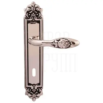 Дверная ручка на планке Melodia 243/229 'Rosa' серебро 925 (key)