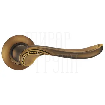 Дверная ручка Punto (Пунто) на круглой розетке 'ARFA' TL кофе