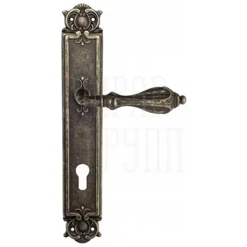 Дверная ручка Venezia 'ANAFESTO' на планке PL97 античная бронза (cyl)