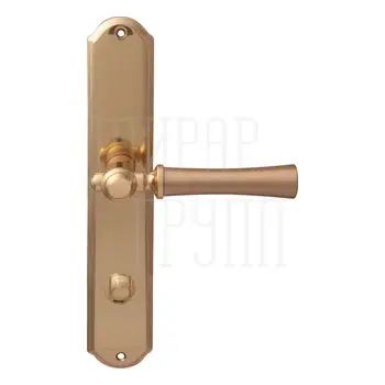 Дверная ручка на планке Melodia 283/131 'Carlo' матовая латунь + латунь (wc)