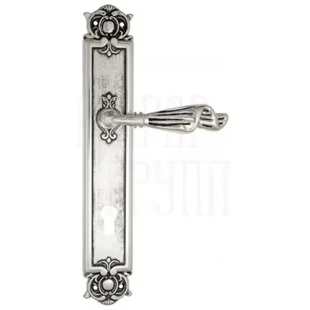 Дверная ручка Venezia 'Opera' на планке PL97 натуральное серебро (cyl)
