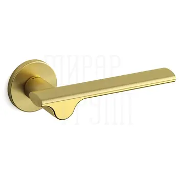 Дверная ручка на розетке Mandelli 'Ara' 3191 матовое золото + золото