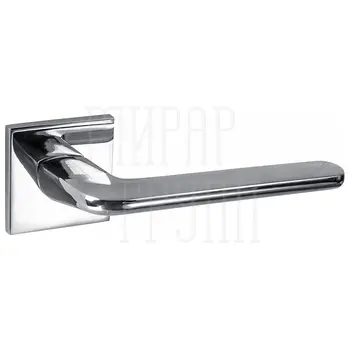 Дверные ручки Puerto (Пуэрто) 'Гляссе', серия SLIM INAL 555-03 (slim) на тонком квадратном основании полированный хром