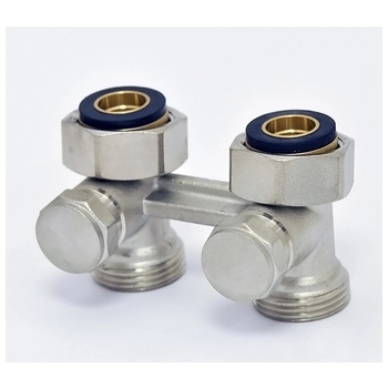 Мультифлекс прямой 50 мм 3/4' НГ х 3/4' НР (сгоны в к-т не входят, арт. 121665) никель