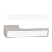 Дверная ручка на прямоугольной розетке Tupai Melody Vario 3089 Q (вставка белая или черная на выбор), никель + белый