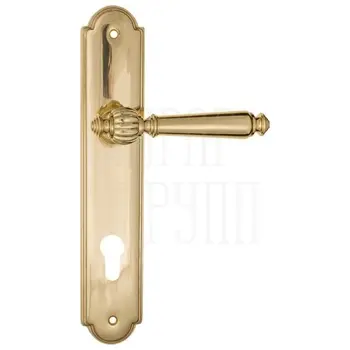 Дверная ручка Fratelli Cattini 'MARANI' на планке PL257 полированная латунь (cyl)