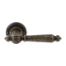 Дверная ручка Extreza 'Daniel' (Даниел) 308 на круглой розетке R03, античная бронза