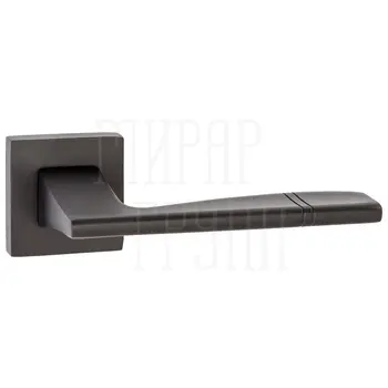Дверные ручки Renz (Ренц) 'Риволи' INDH 72-03 на квадратной розетке матовый черный никель