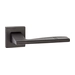 Дверные ручки Renz (Ренц) "Риволи" INDH 72-03 на квадратной розетке, матовый черный никель