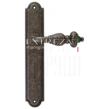 Дверная ручка Extreza 'TESLA' (Тесла) 315 на планке PL03 античное серебро