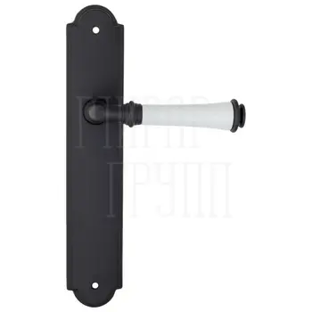 Дверная ручка Fratelli Cattini 'GRACIA CERAMICA BIANCO' на планке PL257 черный