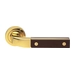 Дверные ручки на розетке Morelli Luxury 'Tree', золото со вставкой венги