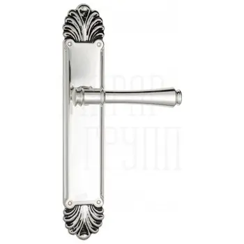 Дверная ручка Venezia 'CALLISTO' на планке PL87 натуральное серебро (cyl)
