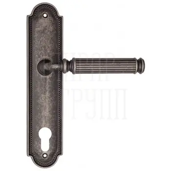 Дверная ручка Fratelli Cattini 'ENCIA' на планке PL248 античное серебро (cyl)