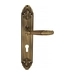 Дверная ручка Venezia "ANGELINA" на планке PL90, матовая бронза (cyl)