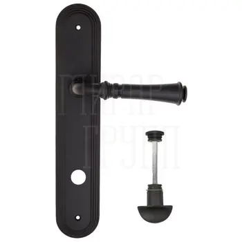 Дверная ручка Fratelli Cattini 'GRACIA' на планке PL288 матовый черный (wc-2)