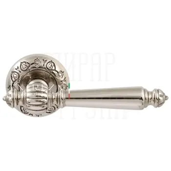 Дверная ручка Extreza 'Daniel' (Даниел) 308 на круглой розетке R04 полированный никель