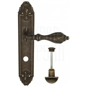 Дверная ручка Venezia 'ANAFESTO' на планке PL90 античная бронза (wc)